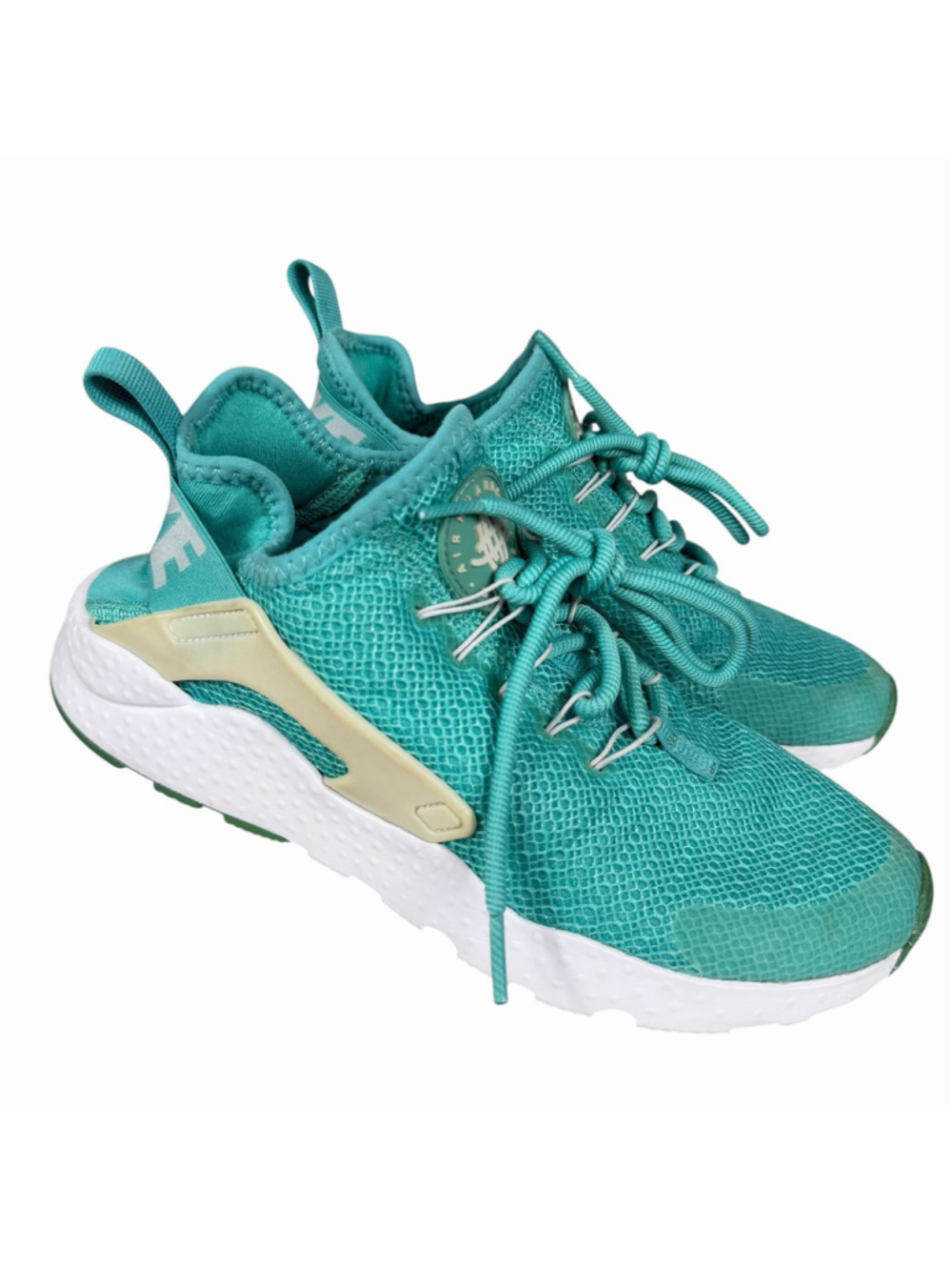 Nike Air Huarache Run Ultra Turquois White Running Athletic Sneakers Size 8